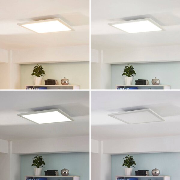 Arcchio LED panel, CCT Lysander, 39 cm, fehér, alumínium, dimmelhető, Fehér / opál, Dolgozószoba / Iroda, Alumínium, Modern