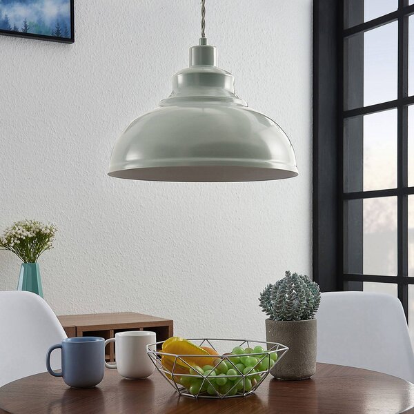 Lindby Albertine vintage függő lámpa, fém, világoskék, dimmelhető, Kék, Nappali / Étkező, fém, Vintage