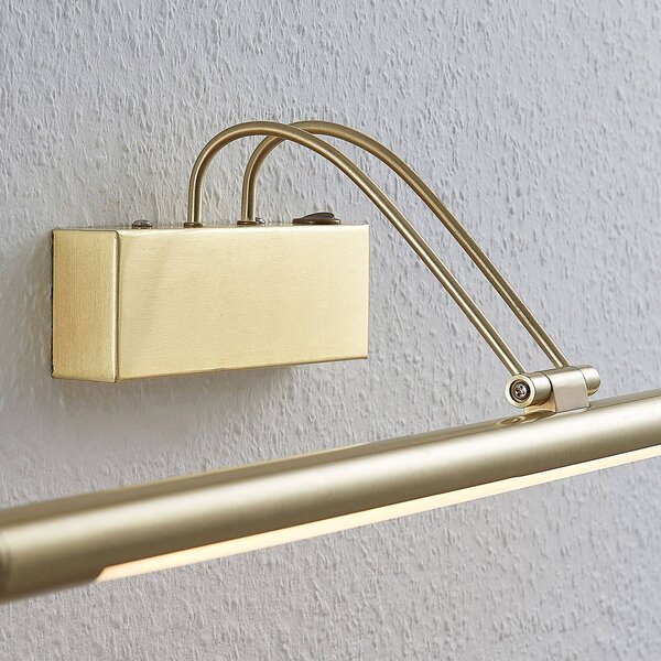 Lindby Mailine LED kép világítás kapcsolóval, sárgaréz, Sárgaréz / arany, Nappali / Étkező, fém, Modern