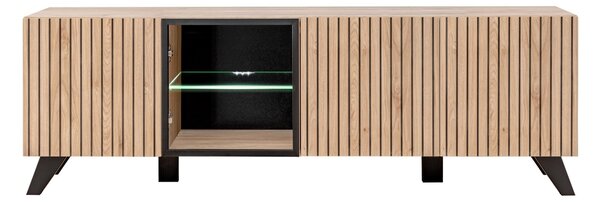 TV asztal/szekrény Lyran (hikori jackson + fekete)