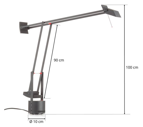 Artemide Tizio 35 íróasztal lámpa, Fekete, Dolgozószoba / Iroda, Alumínium, Dizájn