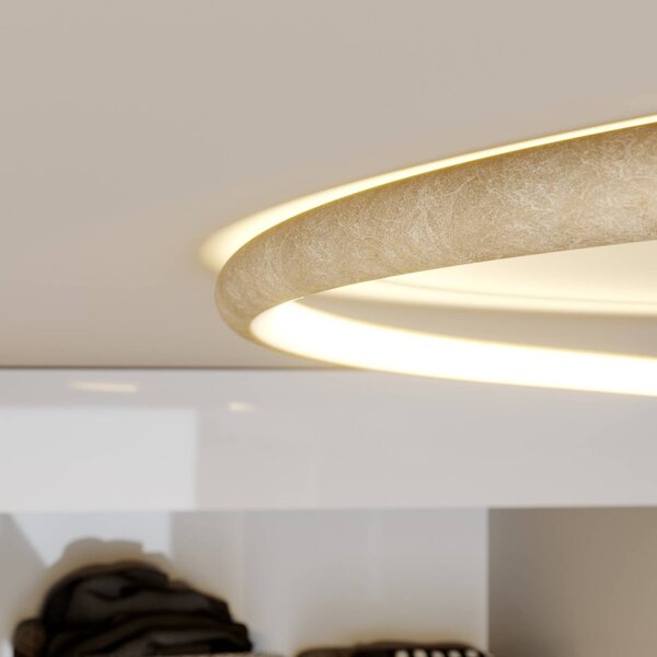 Lindby LED mennyezeti lámpa Joline, Ø 45 cm, arany színű, fém, Sárgaréz / arany, Nappali / Étkező, fém, Modern