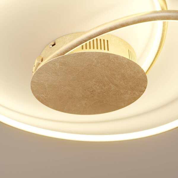Lindby LED mennyezeti lámpa Joline, Ø 45 cm, arany színű, fém, Sárgaréz / arany, Nappali / Étkező, fém, Modern