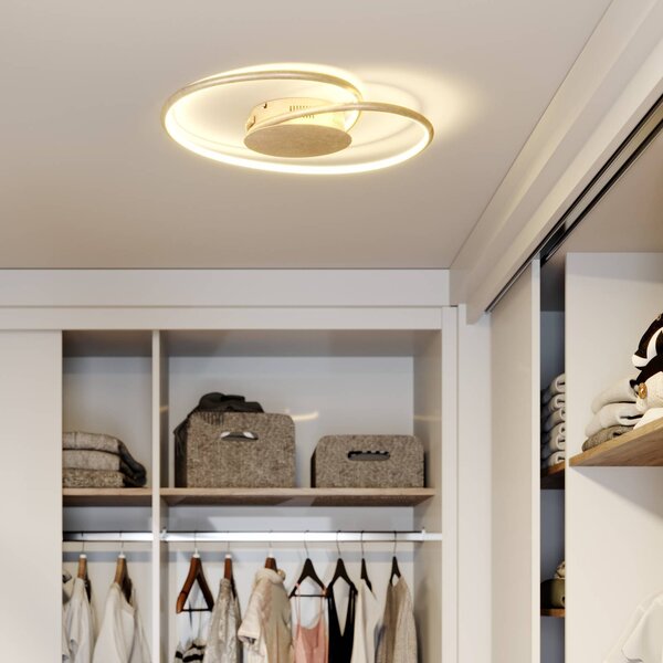 Lindby LED mennyezeti lámpa Joline, Ø 45 cm, arany színű, fém, Sárgaréz / arany, Nappali / Étkező, fém, Modern