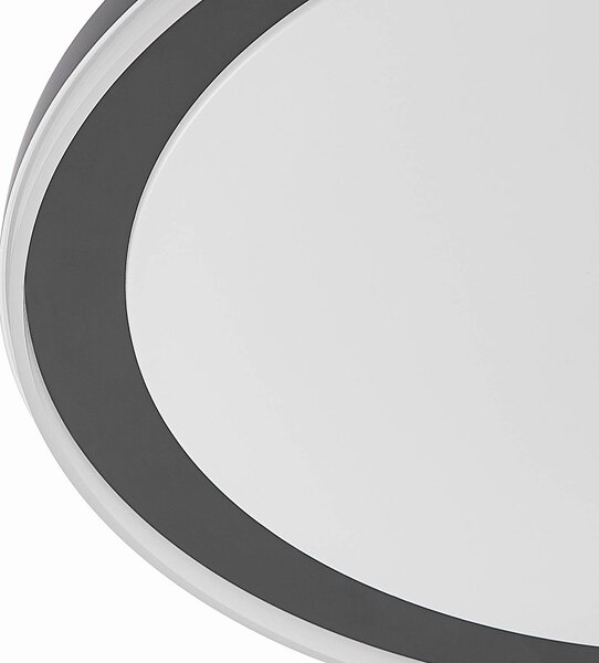 Lindby LED mennyezeti lámpa Verdan, fekete, fém, dimmelhető, CCT, dimmelhető, Fekete, Nappali / Étkező, fém, Modern