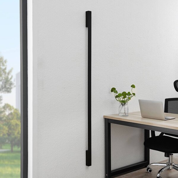 Arcchio Ivano LED fali lámpa, 170 cm, fekete, Fekete, Folyosó, Alumínium, Modern