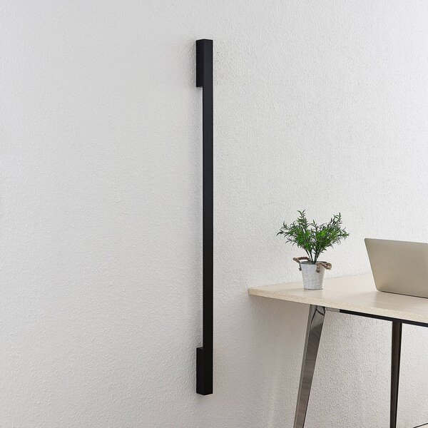Arcchio Ivano LED fali lámpa, 130 cm, fekete, Fekete, Folyosó, Alumínium, Modern