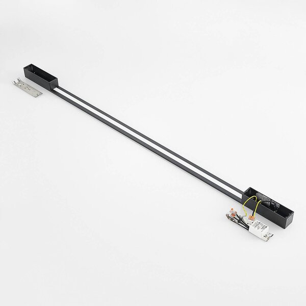 Arcchio Ivano LED fali lámpa, 130 cm, fekete, Fekete, Folyosó, Alumínium, Modern