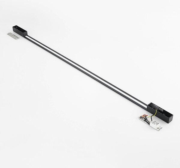 Arcchio Ivano LED fali lámpa, 170 cm, fekete, Fekete, Folyosó, Alumínium, Modern