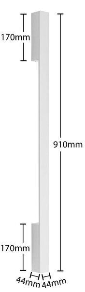 Arcchio LED-es fali lámpa Ivano, 91 cm, fehér, alumínium, Fehér / opál, Folyosó, Alumínium, Modern