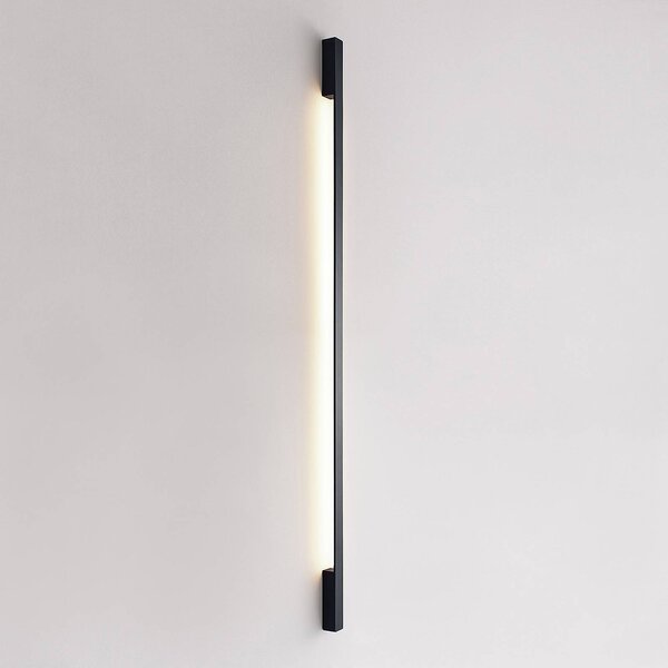 Arcchio Ivano LED fali lámpa, 170 cm, fekete, Fekete, Folyosó, Alumínium, Modern