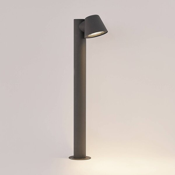 Lindby lámpatest Ileyna, antracit, fém, 70cm, dimmelhető, Fekete, fém, Modern