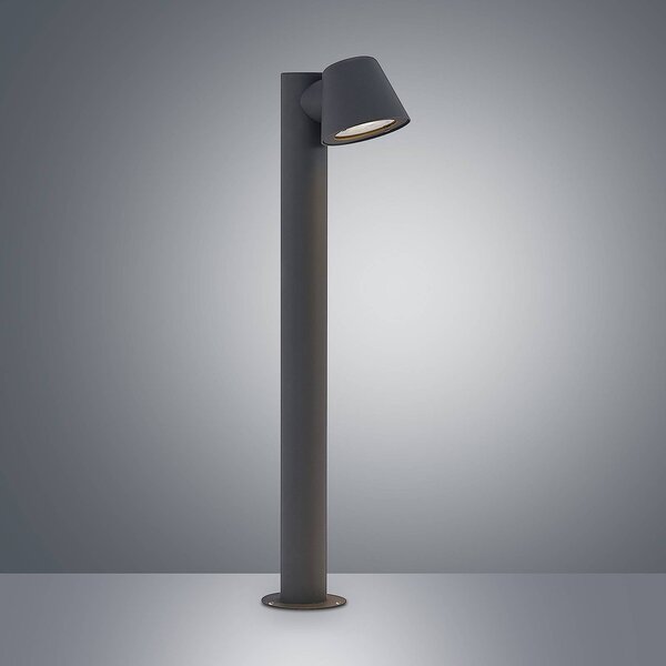 Lindby lámpatest Ileyna, antracit, fém, 70cm, dimmelhető, Fekete, fém, Modern