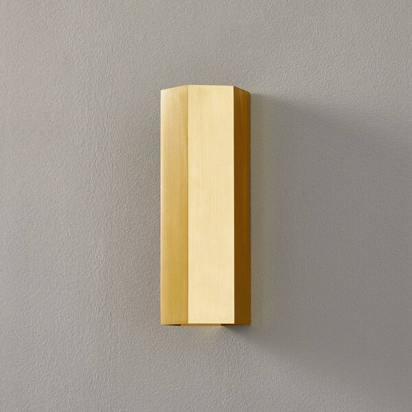 Wever & Ducré Lighting WEVER DUCRÉ Hexo mini 2.0 fali lámpa 20cm arany, dimmelhető, Sárgaréz / arany, Nappali / Étkező, Alumínium, Modern