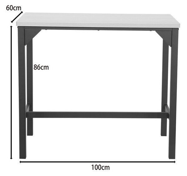 Set masa si scaune de bar, 5 buc, Arzo, Natural, 100x60x86 cm