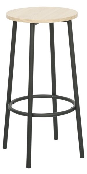 Set masa si scaune de bar, 5 buc, Arzo, Natural, 100x60x86 cm