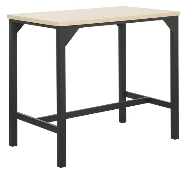Set masa si scaune de bar, 5 buc, Arzo, Natural, 100x60x86 cm