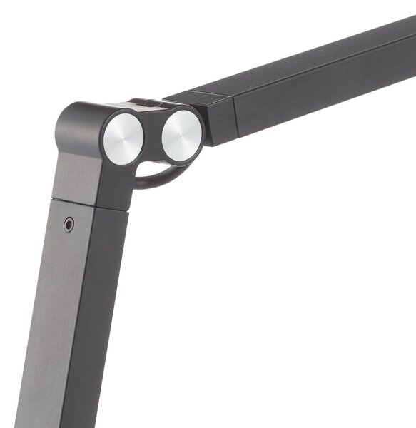Fabas Luce LED íróasztal lámpa Regina fényerősz., fekete, dimmelhető, Fekete, Dolgozószoba / Iroda, fém, Modern