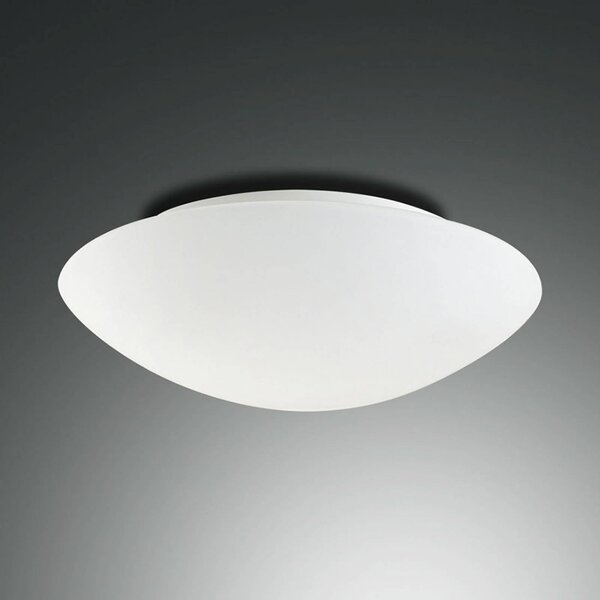 Fabas Luce Pandora mennyezeti lámpa, Ø 36 cm, üveg, fehér, dimmelhető, Fehér / opál, Nappali / Étkező, Üveg