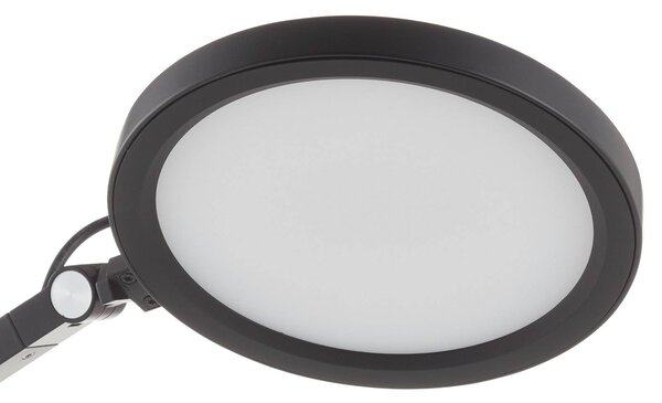 Fabas Luce LED íróasztal lámpa Regina fényerősz., fekete, dimmelhető, Fekete, Dolgozószoba / Iroda, fém, Modern