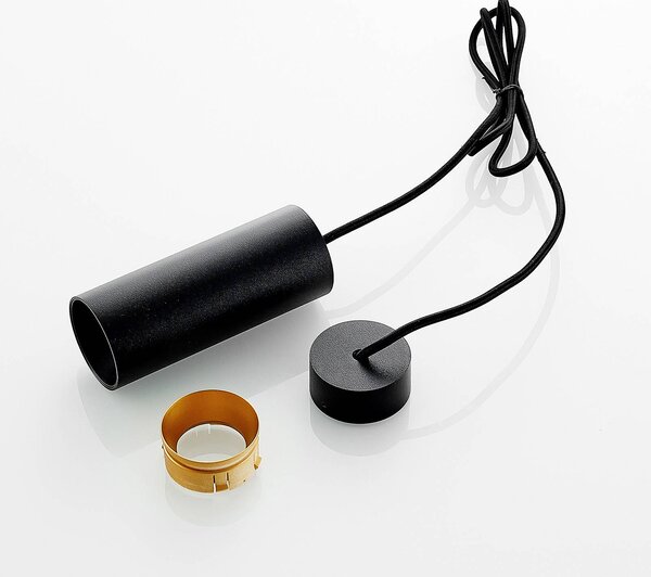 Arcchio Ejona függőlámpa, magasság 15 cm, fekete, fém, dimmelhető, Fekete, Folyosó, Alumínium, Modern