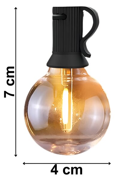 JAKS Kültéri LED fényfüzér 20 LED, 15 m