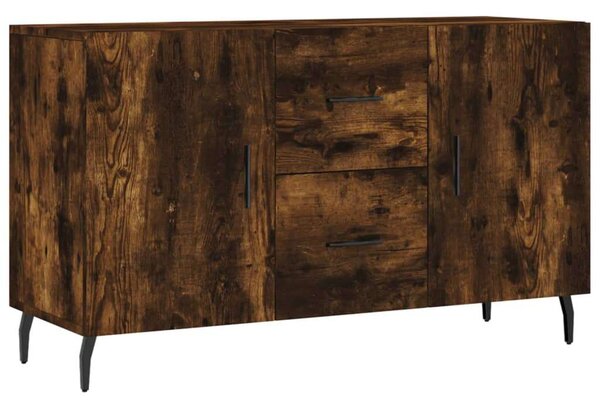 Füstös tölgyszínű műfa tálalószekrény 100 x 36 x 90 cm