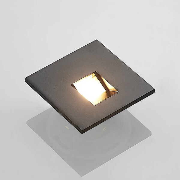 Arcchio LED-es süllyesztett lámpa Vexi, 7,5 cm x cm, fekete, CCT, dimmelhető, Fekete, Nappali / Étkező, Alumínium, Modern
