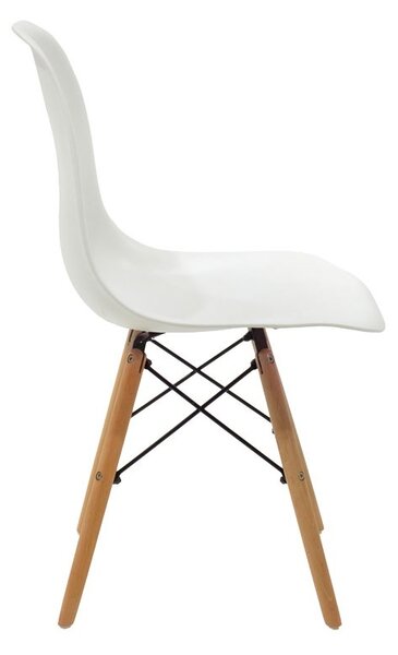 Set masa si scaune dining, 5 buc, Julita Antoro, Transparent, 80x80x75 cm