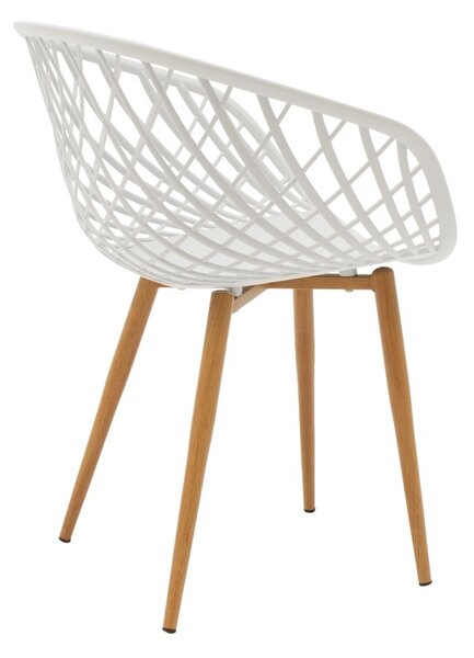Set masa si scaune dining, 5 buc, Ezra Antoro, Transparent, 100x100x75 cm