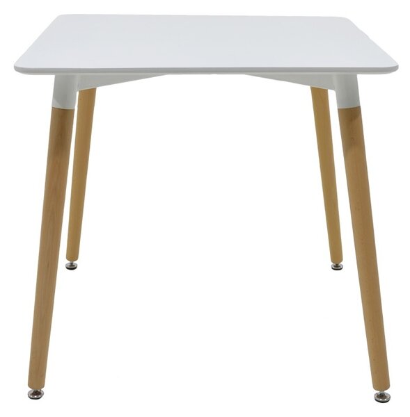 Set masa si scaune dining, 5 buc, Julita Natali, Natural, 80x80x76 cm