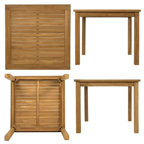 DIVERO Kerti fa asztal 90 x 90 x 75 cm