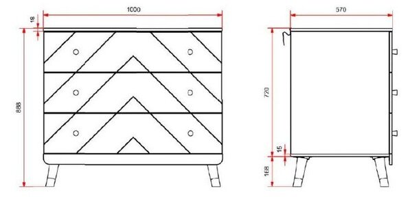 Fehér gyerek komód pelenkázó feltéttel 100x100x74 cm Billy – Vipack