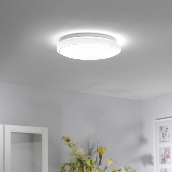 JUST LIGHT. GmbH Jupiter LED mennyezeti lámpa csill. ég optika 60cm, dimmelhető, Fehér / opál, Nappali / Étkező, Műanyag, Modern