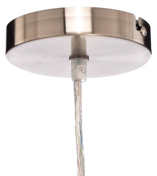 Lindby függőlámpa Sebatin, Ø 50 cm, fehér, szövet, E27, dimmelhető, Fehér / opál, Nappali / Étkező, Textil / szövet / selyem, Modern