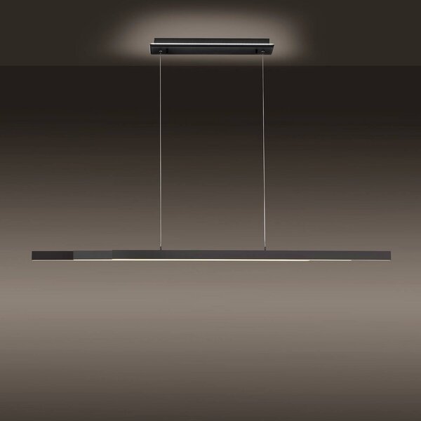 Q-Smart-Home Paul Neuhaus Q-ARIAN LED függő lámpa, antracit, dimmelhető, Fekete, Nappali / Étkező, fém, Modern