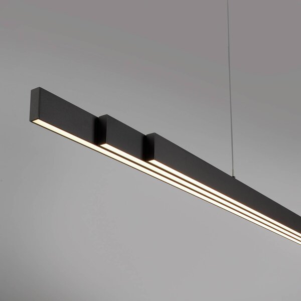 Q-Smart-Home Paul Neuhaus Q-ARIAN LED függő lámpa, antracit, dimmelhető, Fekete, Nappali / Étkező, fém, Modern