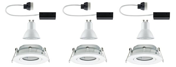 Paulmann Nova LED süllyesztett spotlámpa, dimmelhető, IP65, fehér, dimmelhető, Fehér / opál, Nappali / Étkező, Alumínium, Modern