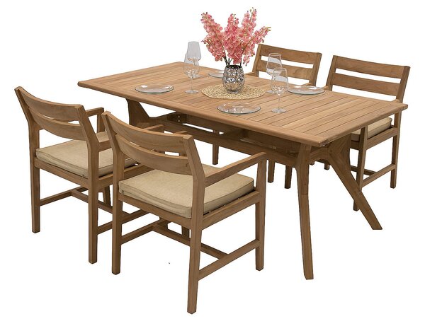DEOKORK Teak kerti elrendezés WINSTON 1+4