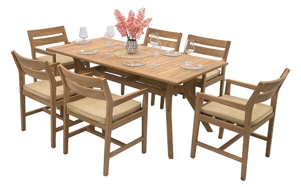 DEOKORK Teak kerti elrendezés WINSTON 1+6
