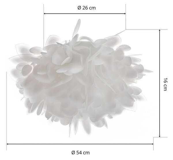 Slamp Veli Foliage Medium fali világítás, Ø 54 cm, dimmelhető, Fehér / opál, Nappali / Étkező, Műanyag, Dizájn