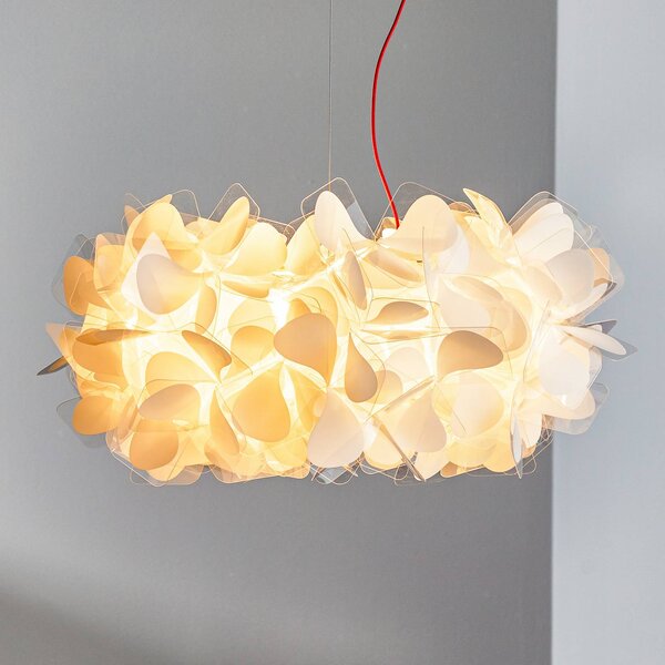 Slamp Clizia Mama Non lógó világítás, Ø53 cm, fehér/piros, dimmelhető, Fehér / opál, Nappali / Étkező, Műanyag, Dizájn
