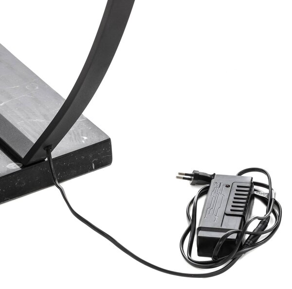 Trio Lighting LED íves állólámpa, fekete matt, dimmelhető, Fekete, Nappali / Étkező, fém, Modern