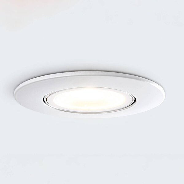 Heitronic LED menny. sülly. reflektor DL8002, forg., 38, dimmelhető, Fehér / opál, Folyosó, Alumínium, Modern