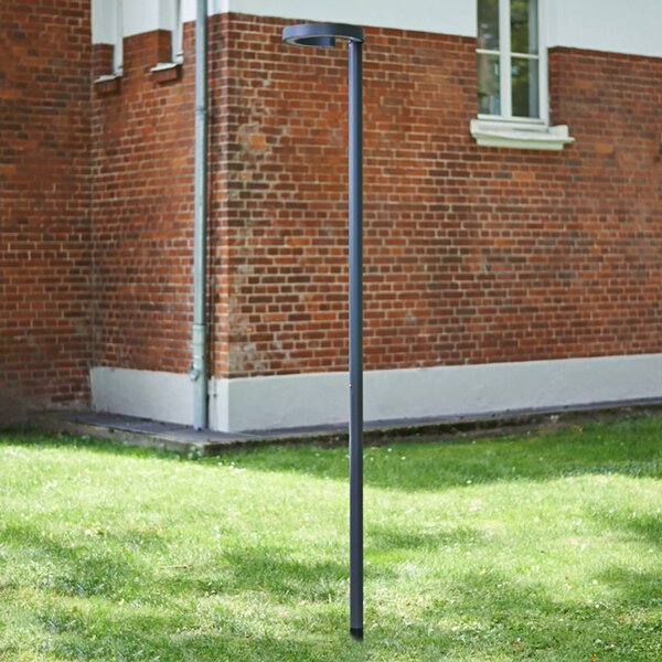 Lucande LED kültéri lámpa Jannis, antracit, fém, 200cm, Fekete, Alumínium, Modern