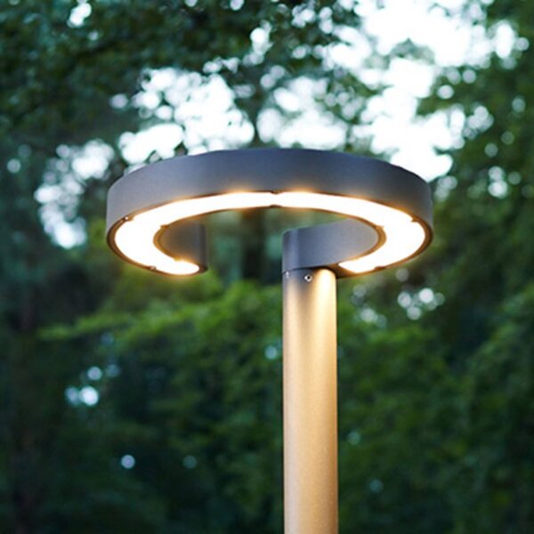 Lucande LED kültéri lámpa Jannis, antracit, fém, 200cm, Fekete, Alumínium, Modern