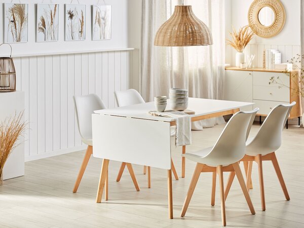 Kihúzható étkezőasztal MEDIO Fehér 120/155 cm 80 cm