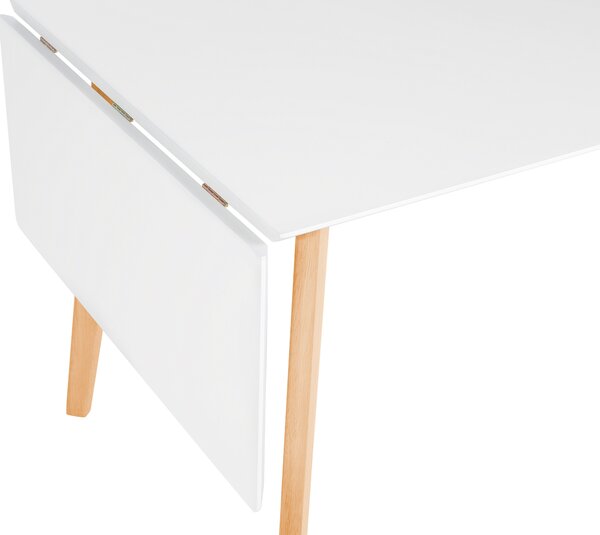 Kihúzható étkezőasztal MEDIO Fehér 120/155 cm 80 cm