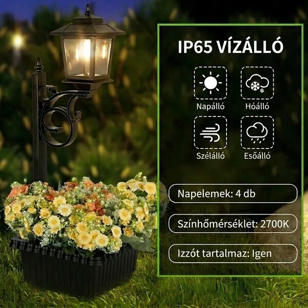 Bloomlamp™ Kaspó Napelemes Lámpással