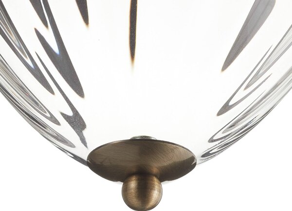 Searchlight Függő lámpa Pineapple, sárgaréz antik, dimmelhető, Bronz / antik sárgaréz, Nappali / Étkező, Üveg, marokkói